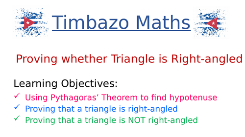 Proving whether Triangle is Right-angled