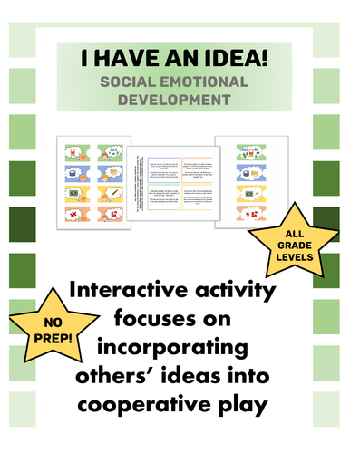 I Have An Idea! Cooperative Play Scenarios