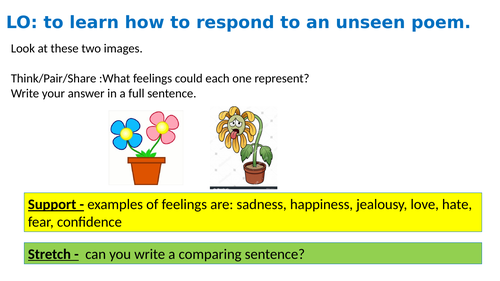 How to answer unseen poetry question AQA Literature 8700