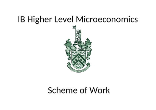 IB HL Micro Econ scheme of work