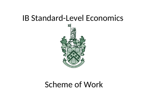 IB SL Econ scheme of work