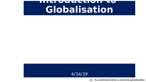 Introduction to Globalisation