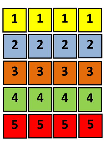 Number cards to 20