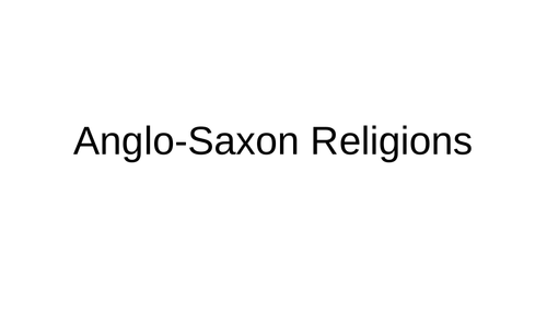 Anglo Saxon religions