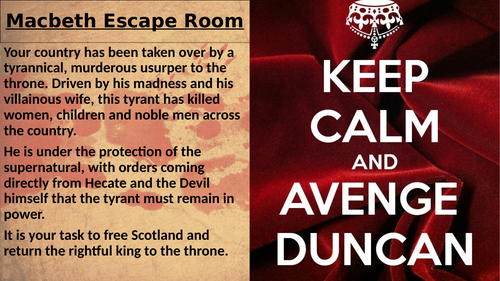 Macbeth Act 5 Escape Room
