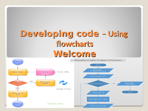 Developing code using flowcharts | Teaching Resources