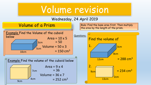 GCSE Maths : Volume & Surface area revision KS4