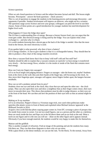 Outstanding Science lessons start here