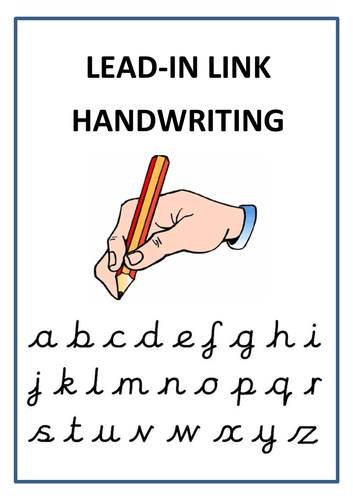 Handwriting - Lead-in Link Poster | Teaching Resources