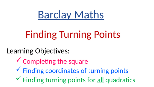 Finding Turning Points