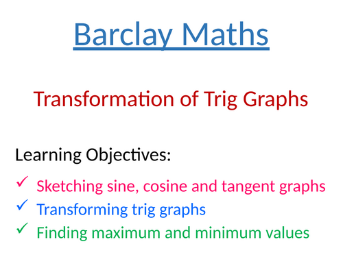 Transformation of Trigonometric Graphs