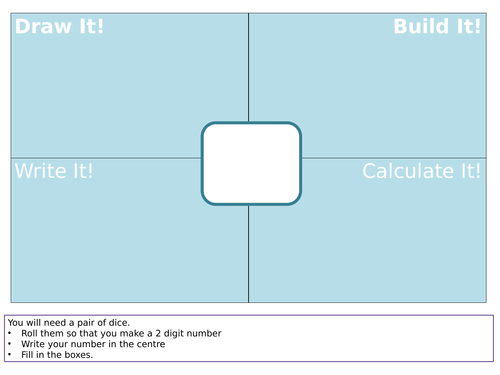 Draw It! Build It! Write It! Calculate It! Maths Mat