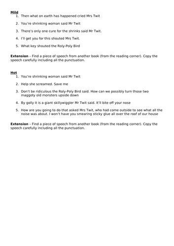 Punctuation Worksheet