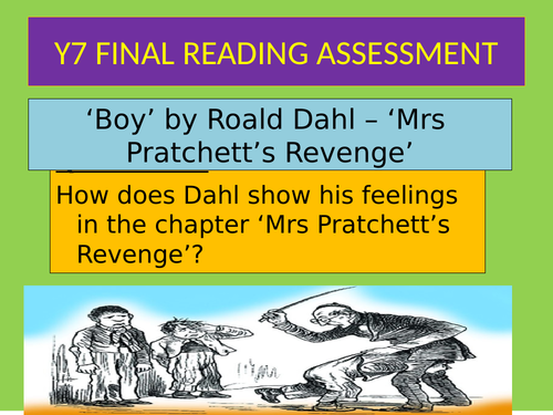 Mrs Pratchett’s Revenge’ Roald Dahl - Reading Assessment