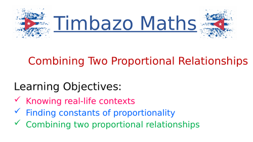 Combining Two Proportional Relationships