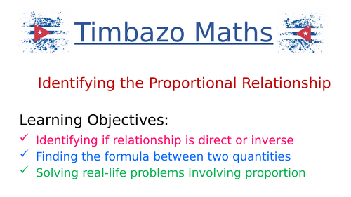 Identifying a Proportional Relationship | Teaching Resources