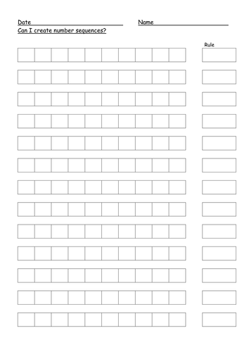 Number sequences