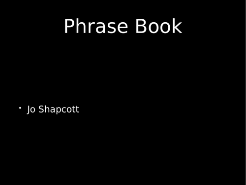 OCR Power and Conflict Poetry - Phrasebook