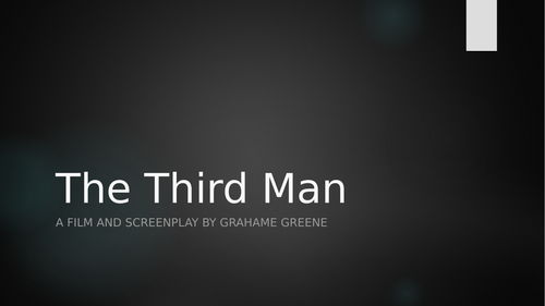 GCSE English Language: Creative Writing on The Third Man