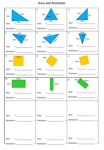 Area and Perimeter KS3