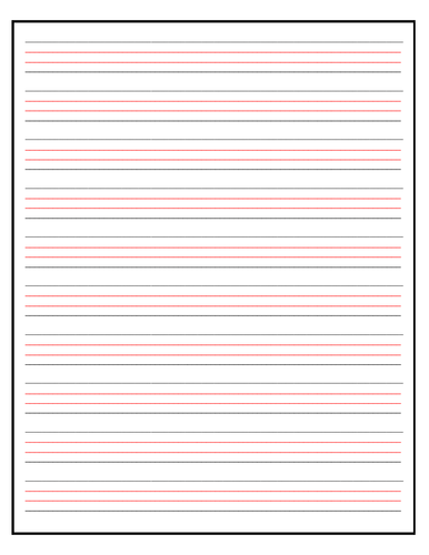 Handwriting Paper (3 sheets) | Teaching Resources
