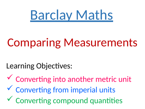 Comparing Measurements