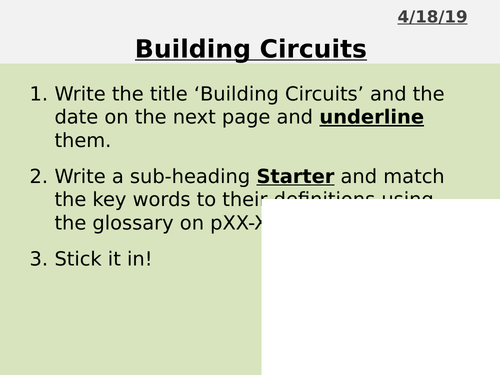 AQA GCSE Physics Introduction to Circuits