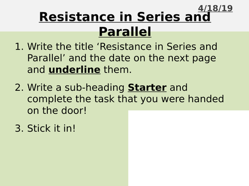 AQA GCSE Physics Resistance in Series and Parallel