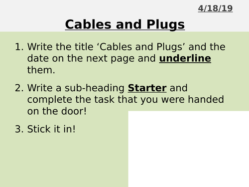 AQA GCSE Physics Cables and Plugs