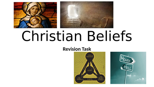 Revision activity for AQA Religious Studies A G.C.S.E Christian Beliefs
