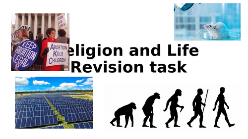 Revision activities for AQA Religious Studies A G.C.S.E Religion and Life