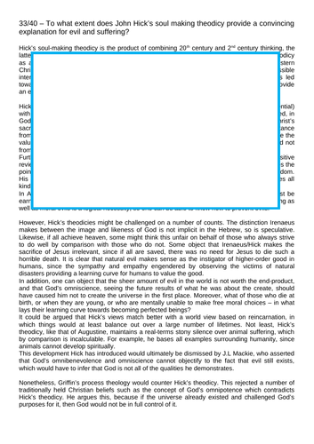 OCR Problem of Evil Essays A/A*