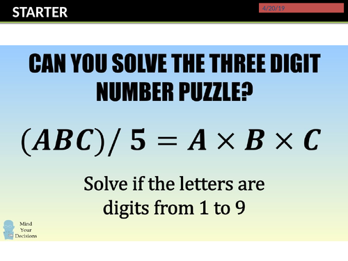 GCSE 9-1 Maths Digit Proofs