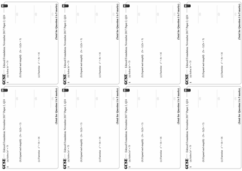 Quadratic Factorisation - Without Coefficients - Foundation & Higher GCSE Questions