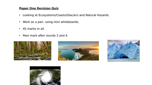 AQA GCSE Geography Paper 1 Revision Quiz