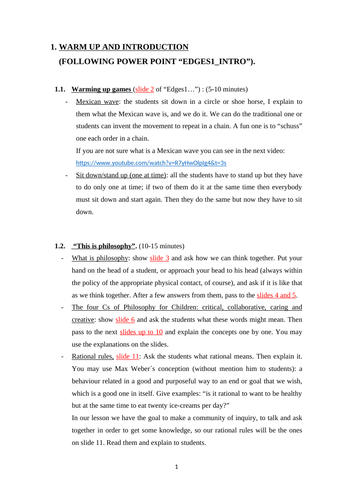 Philosophy for children. Edge of the universe