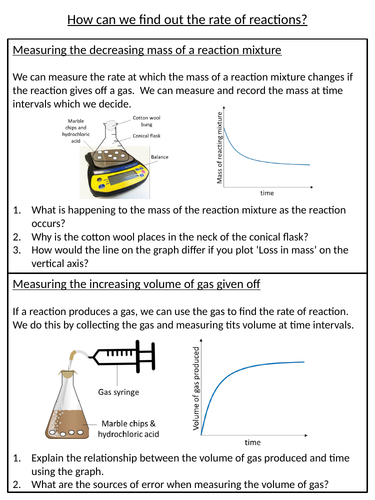 NEW AQA GCSE (2016) Chemistry - Rates of Reaction