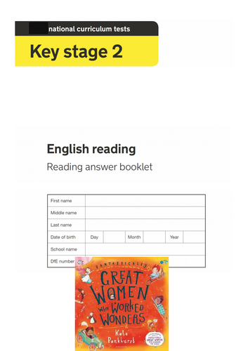 Y6 KS2 Reading Paper Non-Fiction SATS Style test comprehension questions Fantastically Great Women