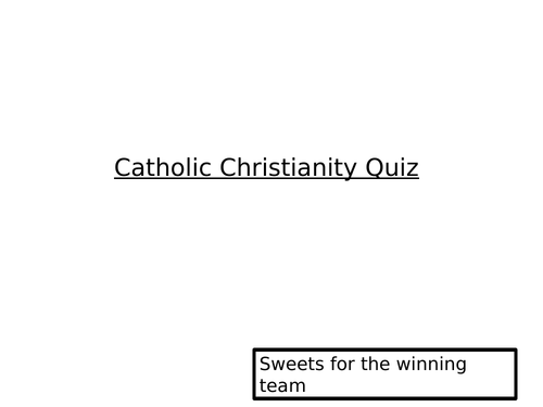 AQA Spec B Catholic Christianity Revision