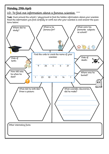 Sir Isaac  Newton LKS2 Fact File Hunt