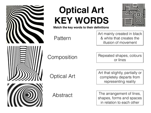 Op Art Key Words STARTER ACTIVITY