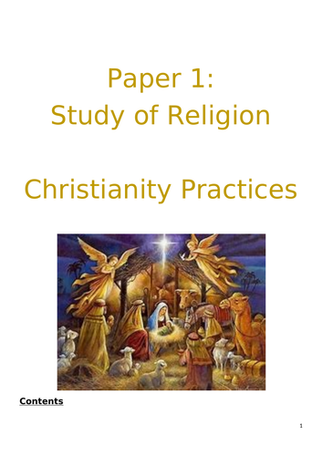 AQA Christian Practices - Simplified revision guide with exam help