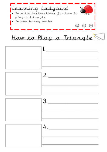 Instruction Writing - Early Years - How to play a triangle