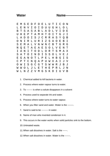 KS3 Science wordsearches