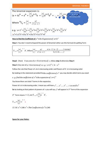 The Coefficient of X^p in from Binomial Expansion