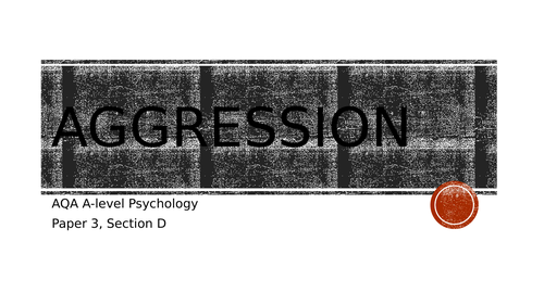 AQA Psychology - Aggression topic revision