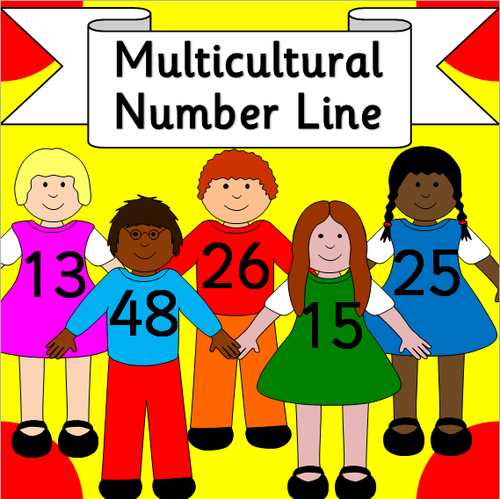 Multicultural number line display