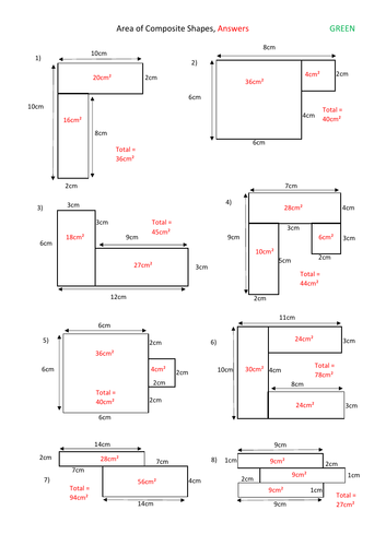 Area of composite polygons