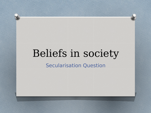 AQA Sociology Essay Plan Secularisation