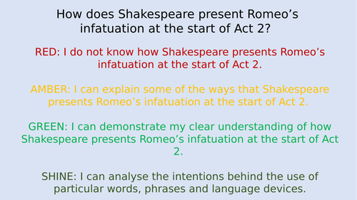 Romeo and Juliet  - Whole of Act 2. 6 lessons.